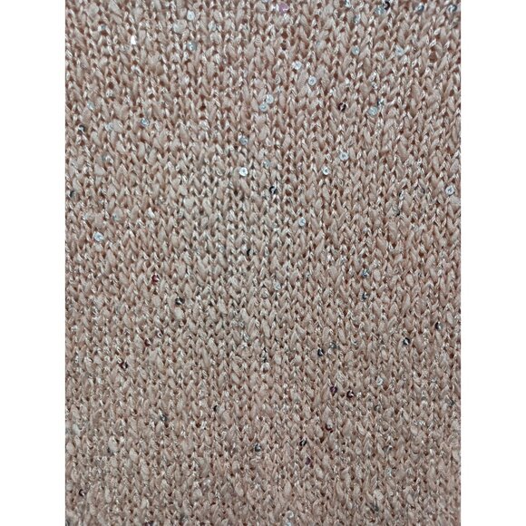 Chicos Sequin Shine Sweater Womens Large Paris Pink Pullover Holiday Fairy NWT - Picture 3 of 12